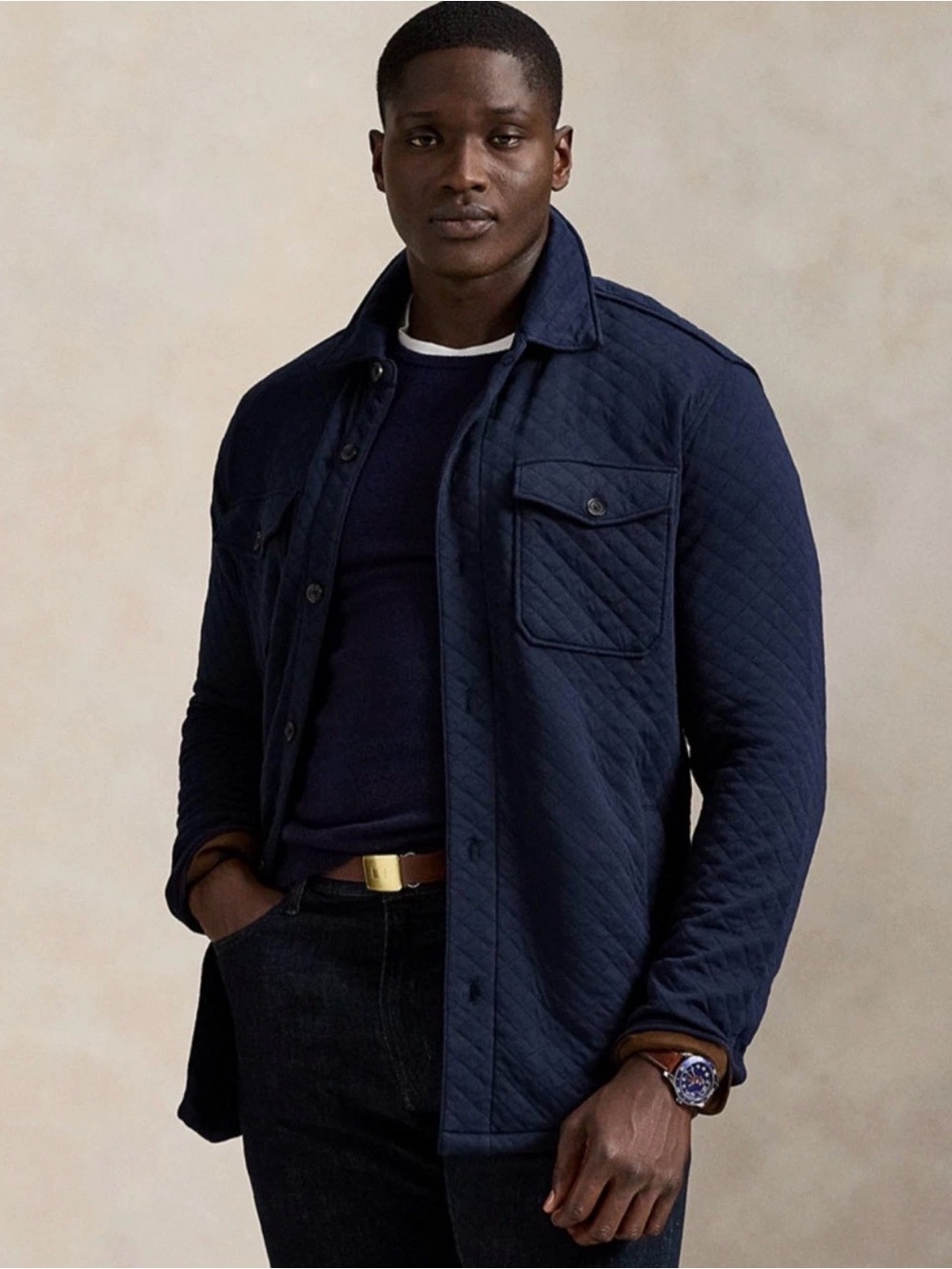 Ralph Lauren Quilted Navy Shirt Jacket